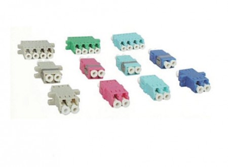 Link UF-0022Q LC Fiber Optic Quad Adapter, Multi-mode Coupling, PB Sleeve, PC Housing