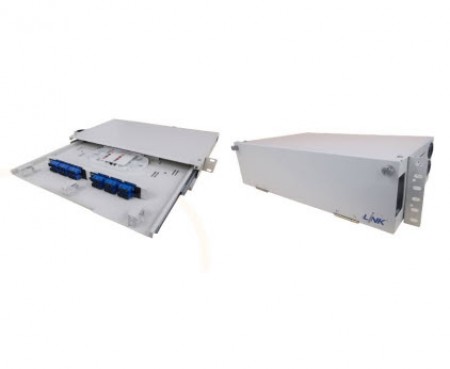 Link UF-4102A FDU SLIDE 120-144Core, Slide w/Cover, Rack Mount, w/Tray & Acc., Unload, Not Include F.O. Adapter Plate
