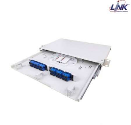 Link UF-4082A FDU SLIDE 12- 24C, Slide w/Cover, Rack Mount, w/Tray & Acc., Unload, Not Include F.O. Adapter Plate