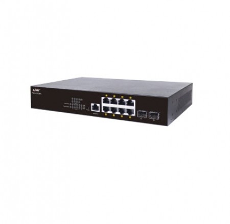 Link PSG-5008A Manged Switch L2 PoE 8-Port Gigabit Ethernet (125W), 8 GE (PoE) + 2 SFP (GE)