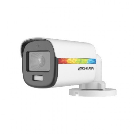 HIKVISION DS-2CE10DF8T-FSLN Mini Bullet 2MP Camera ColorVu,  2.8 mm, 3.6 mm fixed focal lens. 2 MP high performance CMOS, 1920 × 1080 resolution 24/7 color imaging with F1.0 aperture.  White Light Range 20M, Sharp image display. Built-in mic. High quality