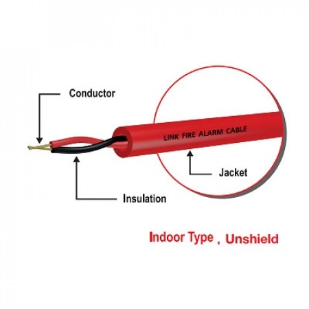 Link CB-0116R FIRE ALARM, UNSHIELD 2x16 AWG, 1 PAIR, FPLR, Riser Grade	