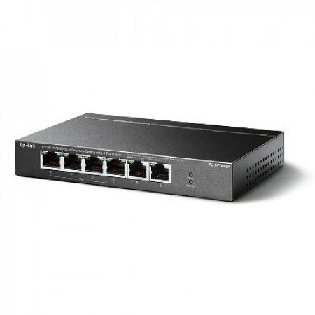 tp-link TL-SF1006P 6-Port 10/100Mbps Desktop Switch with 4-Port PoE+ Unmanage Switch					 					