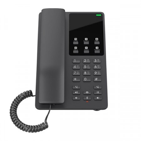 Grandstream GHP621W Desktop Hotel Phone w/ built-in WiFi, 3-way audio conferencing, Black