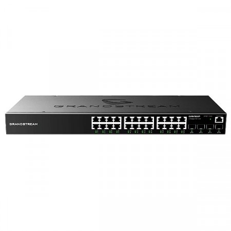 Grandstream GWN7803P Enterprise Layer 2+ Managed Network Gigabit Switch 24 Ports PoE af/at 10/100/1000 Mbps RJ45, 4 ports SPF Desktop/ Wall-Mount
