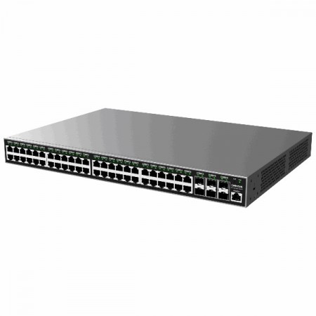 Grandstream GWN7806 Enterprise Layer 2+ Managed PoE Network Switch, 48ports Gigabit Ethernet, 6ports SFP+ Desktop/ Rack-Mount