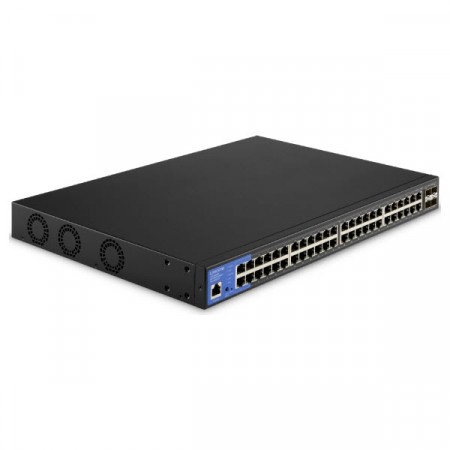 Linksys LGS352MPC Managed Gigabit PoE+ Switches, 48-Port Gigabit Ethernet, 10G SFP+ Uplinks 4 ports176 Gbps Bandwidth (non-blocking) Power Budget 740W