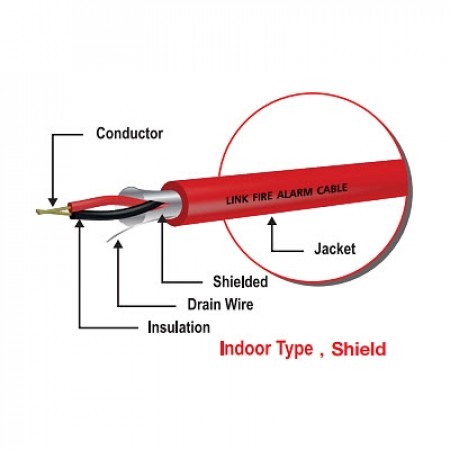 Link CB-0214 FIRE ALARM, SHIELD 2x14 AWG, 1 PAIR, FPL	