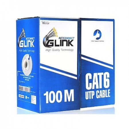 GLINK GL6002 Cat6 Outdoor UTP Cable, Black Color, 100M/Pull Reel in Box	
