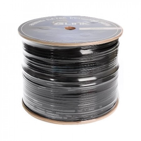 GLINK GL6006 Cat6 Outdoor UTP Cable Double Jacket, Black Color, 305M/Roll in Box	