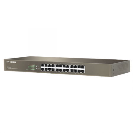 IP-COM G1024G 24-Ports 10/100/1000Mbps, Unmanaged Switch, 1U 19-inch Rack-mount, 8K Mac Address Table
