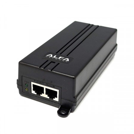 ALFA PSE-1000GU Gigabit PoE Adapter 802.3at/af 48VDC 600mA. (30Watt) 