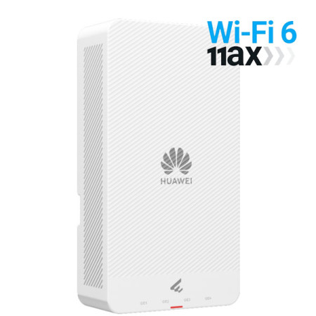 Huawei eKitEngine AP265E AX3000 Dual-Band 5-Port Wi-Fi 6 Wall Plate Wireless Access Point Make SME Network Easier and Smarter , 1 Port PoE input (802.3af) + 4 x 10M/100M/GE
