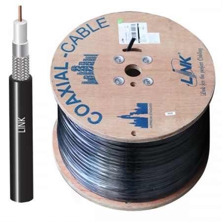 LINK CB-0106AP RG 6/U Outdoor Cable Black PE Jacket, 95% Shield ADVANCED 500m./ Reel in Box