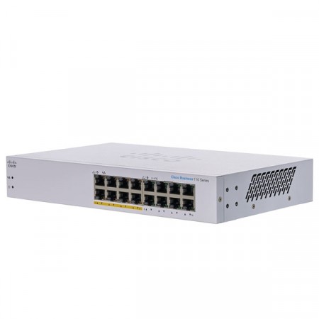 Cisco CBS110-16PP-EU 16 Ports Unmanaged Rack mount Gigabit Switch, 8 Port POE 64watt