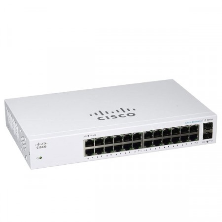 Cisco CBS110-24T-EU 24 Ports Gigabit 10/100/1000 Mbps + 2 SFP Port Unmanaged Rack Mount