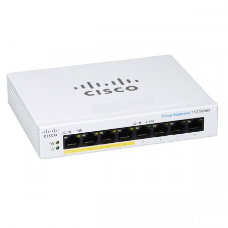 Cisco CBS110-8PP-D-EU Unmanaged Gigabit POE Switch 8 Port, POE 32W,  POE 4 Port Support