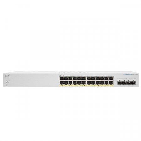 Cisco CBS220-24FP-4G-EU Smart Switch L2 Managed 24 ports Gigabit with Full PoE Power Budget 382W 802.3af/at, 4x1G SFP, Rackmount 1U