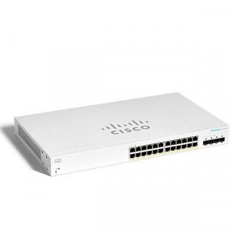 Cisco CBS220-24P-4G-EU CBS220 Smart 24-port GE, PoE, 4x1G SFP  195W (24POE)