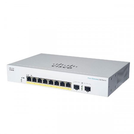 Cisco CBS220-8P-E-2G-EU CBS220 Smart 8-port GE, PoE , Ext PS, 2x1G SFP ( POE 8 Port)