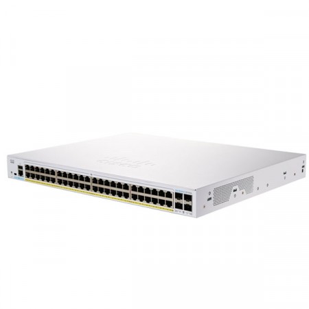 Cisco CBS250-48P-4G-EU Smart 48 Port Gigabit PoE + 4x1G SFP Manage L2+L3 + PoE Power Budget 370 W, Mountable Rack 1 U