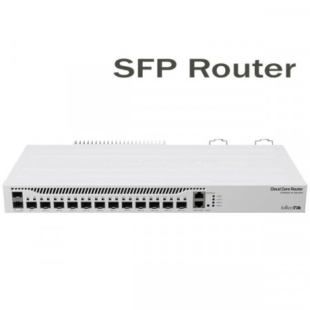 MikroTik CCR2004-1G-12S+2XS Cloud Core Router Industrial Grade 12-Port 10G SFP+, 1-Port 1G Ethernet, CPU AL32400 1700 MHz, RAM DDR4