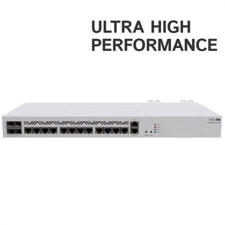 Mikrotik CCR2116-12G-4S+ 16Core Ultra-High Performance Cloud Core Router, 13 Port Gigabit, 4 Port SFP+(10G), 16-Core 2000MHz/Core Network Processor + 16GB DDR3 +128MB NAND, Industrial Grade