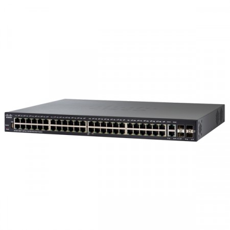 Cisco SF250-48HP Switch PoE 24-Port 10/100 Smart Managed, 2 Port Gigabit Ethernet combo + 2 Port SFP, Total Budget 195W, Spanning Tree/Link Aggregation/VLAN Support