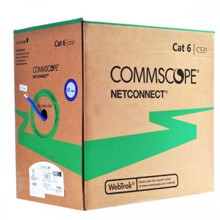 COMMSCOPE CBC-0007 (884023394/10) CAT 6 Indoor UTP Cable 23 AWG, Bandwidth 250MHz, CMR Blue Color 305 M./Reel in Box *ส่งฟรีเขต กทม.