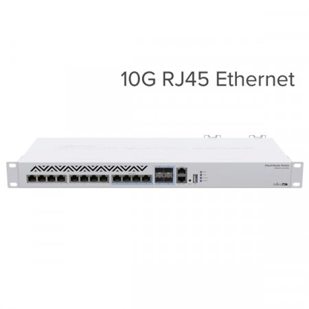 MikroTik CRS312-4C+8XG-RM 8-Ports 10G RJ45 Ethernet and 4 Combo 10G Ethernet/ SFP+ ports, Cloud Router Switch + MikroTik  RouterOS or SwitchOS, License level 5, Rack-Mount kit (Included)