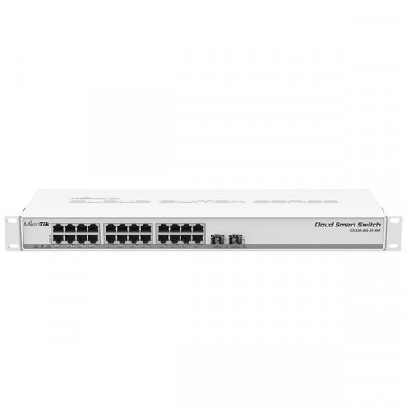 MikroTik CSS326-24G-2S+RM SwOS powered 24 Port Gigabit Ethernet Switch with 2 SFP+ (10 Gbps) Ports in 1U Rackmount Case