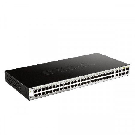 D-Link DGS-1210-52 52-Port L2 Gigabit Smart Managed Switch (48 x 10/100/1000Base-T) + 4 x Gigabit RJ45/SFP Combo ports Uplinks, Rack-mount Metal Case