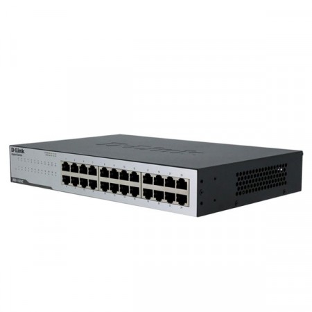 D-Link  DGS-1024C 24-Port Gigabit 10/100/1000 Mbps RJ45 Unmanaged Switch, Rackmount - Metal Case