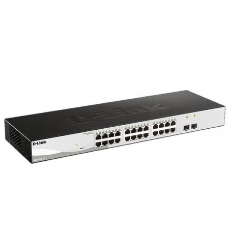 D-Link DGS-1210-26 26-Port L2 Gigabit Smart Managed Switch (24 x 10/100/1000Base-T) + 2 x Gigabit SFP Ports Uplinks, Rack-mount Metal Case