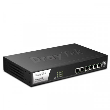 DrayTek Vigor300B Multi-WAN Load Balance Router, 4-Port WAN Gigabit, 2-Port LAN Gigabit, Firewall Security, IPv4/IPv6 support
