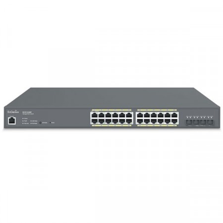 EnGenius ECS1528P Cloud Managed 24-Port Gigabit PoE+ Switch with 4 SFP+ Ports, Layer 2+