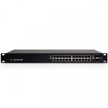 Ubiquiti ES-24-500W EdgeSwitch PoE 24-Port Gigabit Managed 802.3af/at or 24V passive PoE, 2-Port SFP Enclosure SGCC Steel, Rackmount 1U