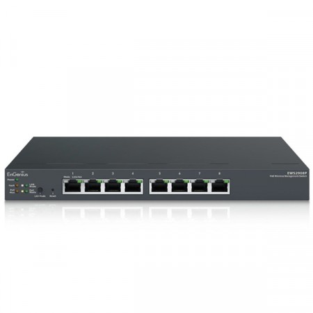 EnGenius EWS2908P Managed Smart Switch 8-Port Gigabit 55W, 802.3af Compliant PoE+ Network Switch