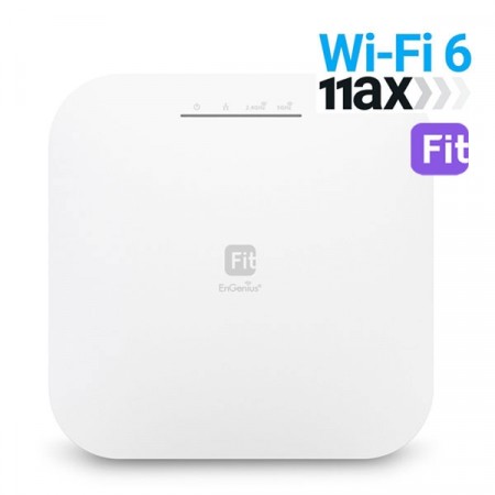 EnGenius EWS357-FIT Cloud FitXpress 802.11ax WiFi 6, 1.8Gbps Dual-Band, 2×2 Managed Indoor Wireless Access Point, 1 x Gigabit Ethernet Port, PoE+ Support