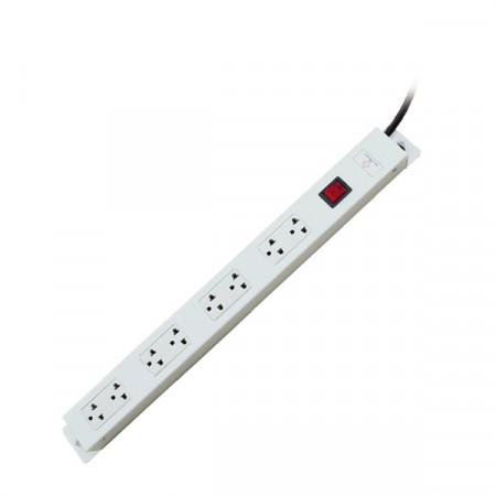 19" GERMANY G7-00008 AC Power Distribution 8 Universal Outlet w/Cable 3 M. & Surge Protection