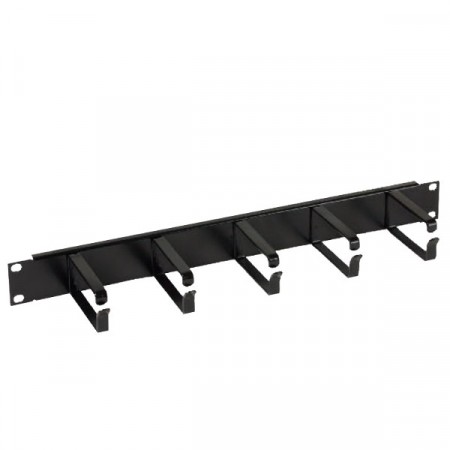 19" GERMANY G7-06002B Cable Management Panel 1U for Rack, Black Color
