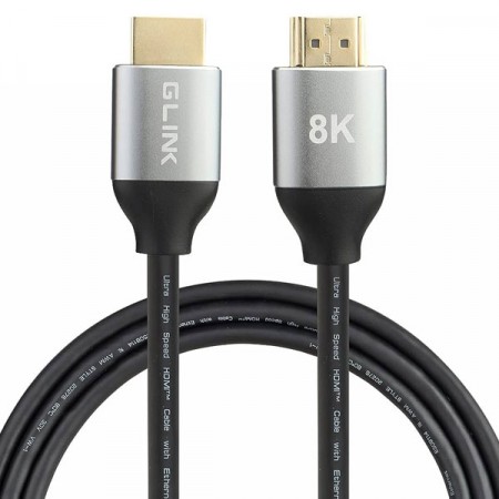 GLINK GL402 สายสัญญาณภาพ 8K อย่างดี HDMI 2.1 รุ่น GL-402 รองรับภาพ 144Hz ยาว 2 เมตร เหมาะสำหรับเครื่องเล่น Blu-Ray 4K, Smart 3D, Media PC 