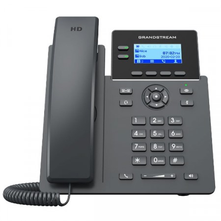 Grandstream GRP2602W Essential IP Phone, 2 lines, 4 SIP accounts, HD Audio, Dual-band (2.4GHz and 5GHz) Wi-Fi 6 (802.11a/b/g/n/ac/ax) - hardware version 5.0 and above