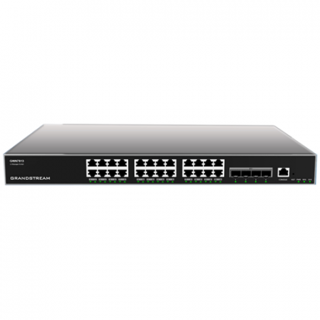 Grandstream GWN7813 Enterprise Layer 3 Managed Network Switch, 24 x Gigabit Ethernet Ports, 4 x Gigabit SFP+