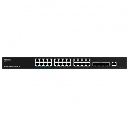 Grandstream GWN7813P Enterprise Layer 3 POE Managed Network Switch, 24 x Gigabit Ethernet POE (IEEE 802.3af/bt) Ports, 4 x Gigabit SFP+