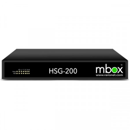 RansNet HSG-200 mbox HotSpot Gateway, 800 Concurrent Users, 4GB RAM, 4-Port Gigabit Interface