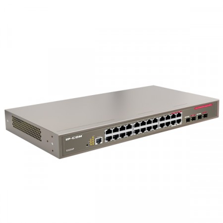 IP-COM G3224P Manage PoE Switch 24-Port Gigabit, 4-Port SFP Combo, Total Power 370W, Web Smart Config