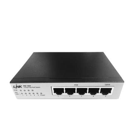 Link PSF-1004 Switch PoE 4-Port Fast Ethernet (60W), 4 FE (PoE) + 1 FE