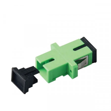 Link UF-0055SM/APC SC/APC Fiber Optic Simplex Adapter/APC, Single-mode, Ceramic Sleeve, Green Housing