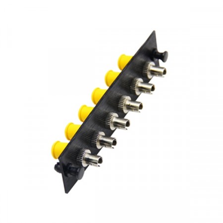 Link UF-2144SM Fiber Optic 6 ST Snap-In Adapter Plate (SM & MM.) 